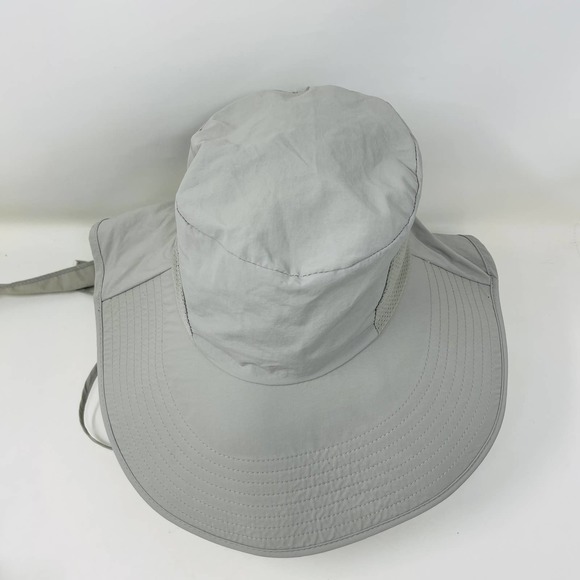 Womens Bucket Sun Cap Ear Neck Flap Fishing Hiking Visor Hats Wide‎ Brim Gray OS - Picture 4 of 7